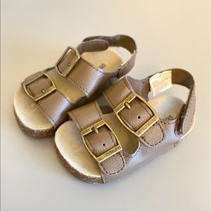 Gymboree Brown Buckle Baby Sandals Vegan Leather